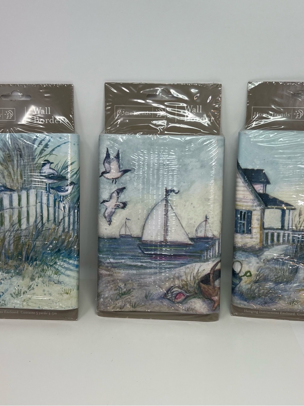 Vintage New In Pack Wall Borders Home Trends Coast Coastal Cottage Seaside 3